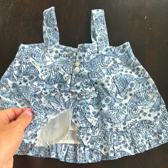 GAP Blue Fish Print Kids Top - Picture 3 of 4